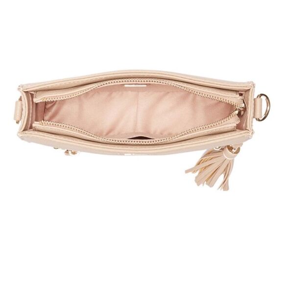 GUESS Factory tan and gold Jewlie Crossbody with BONUS matching wallet! - Picture 6 of 16